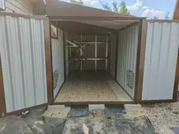 Хозблок для садовой техники и велосипедов в шоколадном цвете в дер. Кромино, Наро-Фоминский р-н, МО