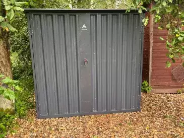 Хозблок для мототехники в графитовом цвете в дер. Грибово, Пушкинский г.о, МО