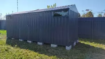 Хозблок для хозяйственных вещей в графитовом цвете в дер. Раково, г.о. Пушкино, МО