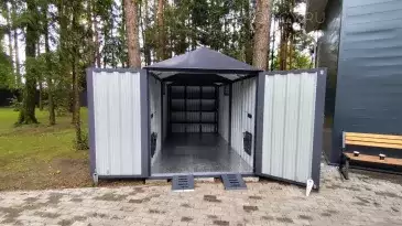 Гараж для квадроцикла в графитовом цвете в дер. Шевелкино, г.о. Щелково, МО